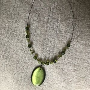 Green beaded necklace